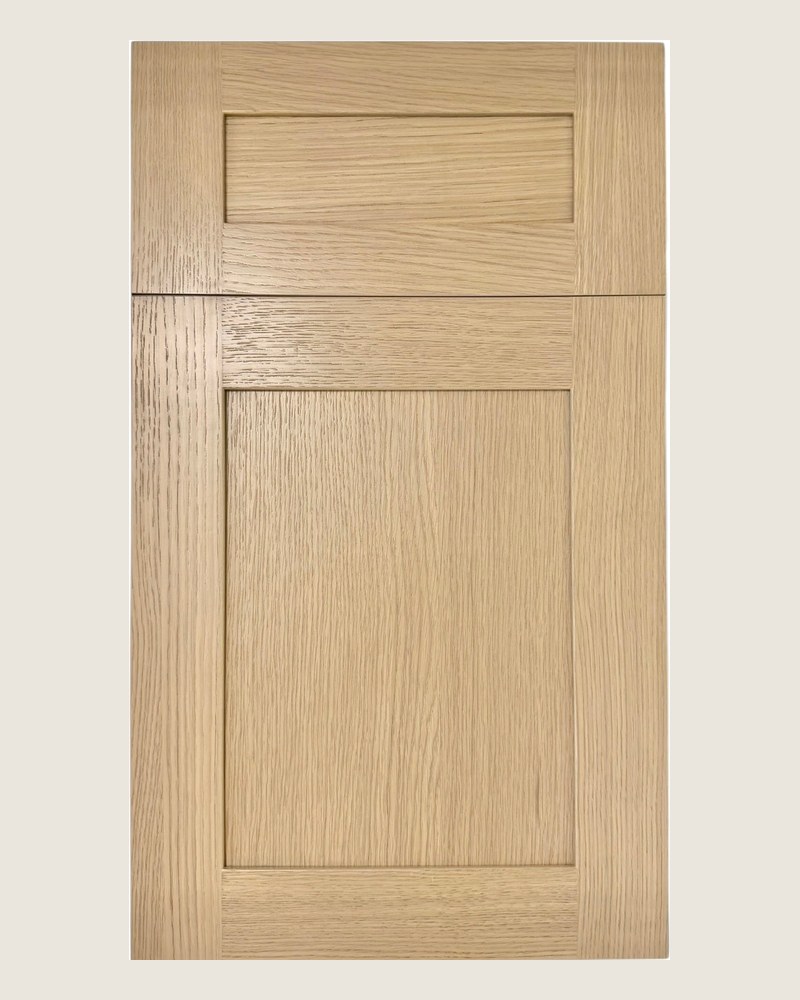 Forte cabinet door in Clay oak finish — full view