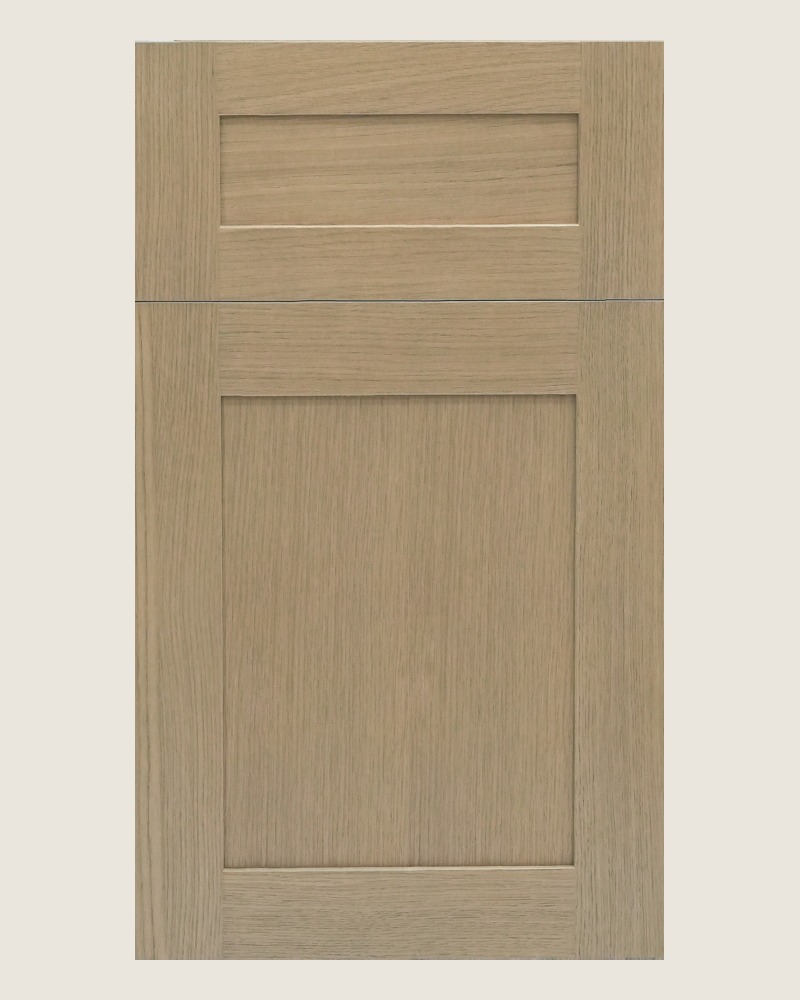 Forte cabinet door in Clay oak finish — full view